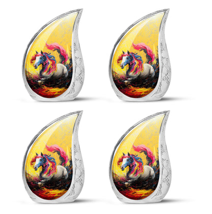 Personalized Horse Cremation Urn for Adult - 10-inch, 200 cu in - Yatskia