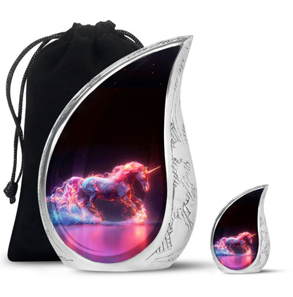 Personalized Unicorn Cremation Urn for Adult - 10-inch, 200 cu in - Yatskia