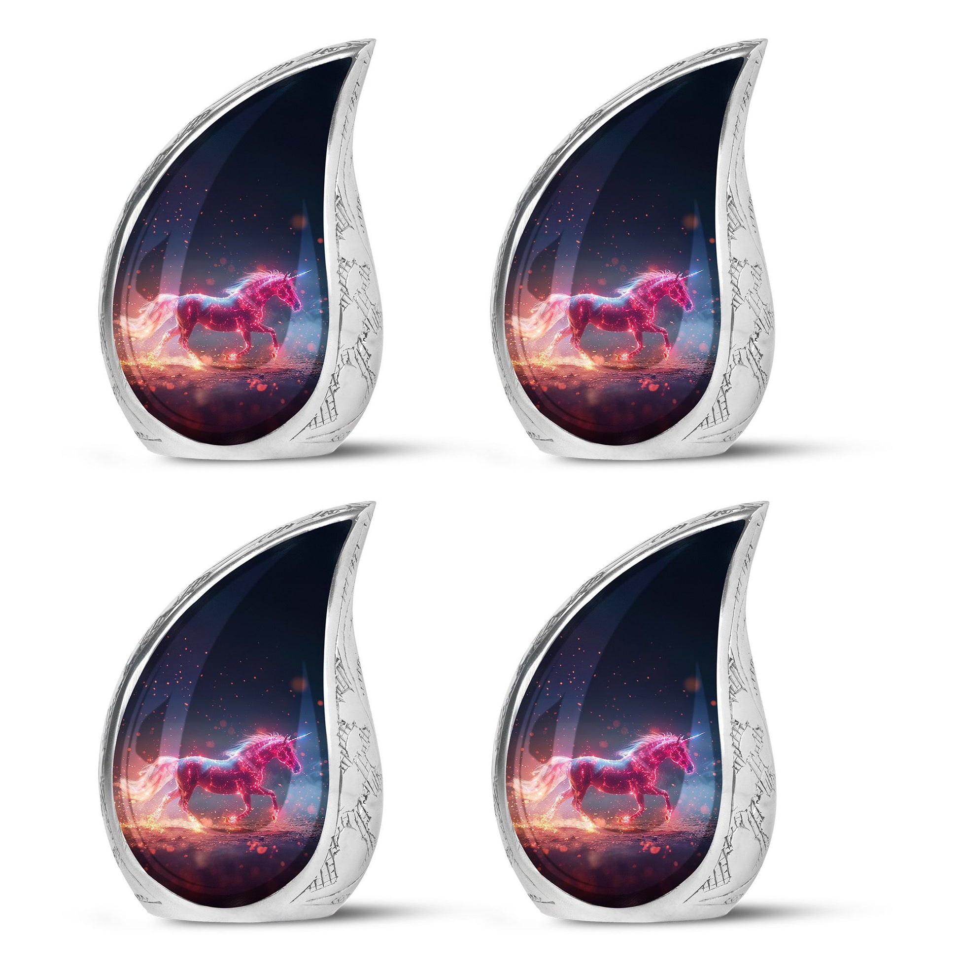Sparkling Unicorn Cremation Urns Large & Small Combo For Women & Men