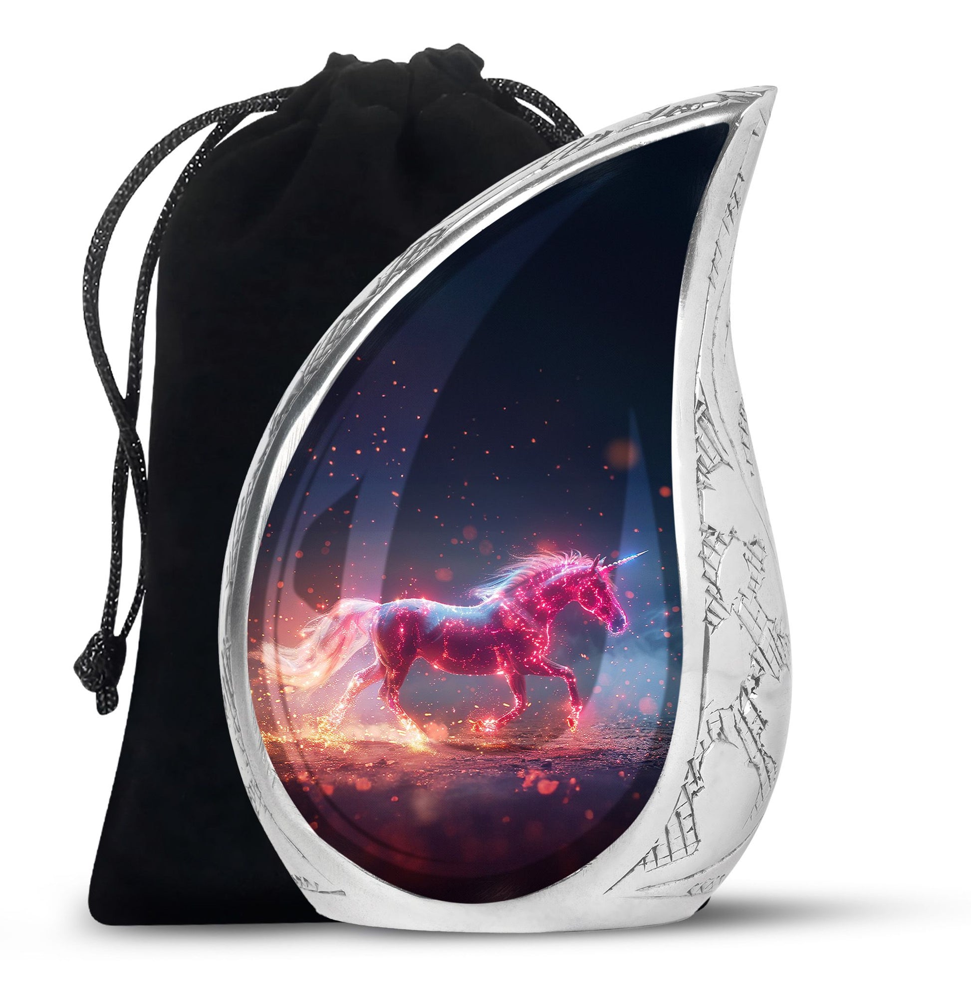Sparkling Unicorn Cremation Urns Large & Small Combo For Women & Men
