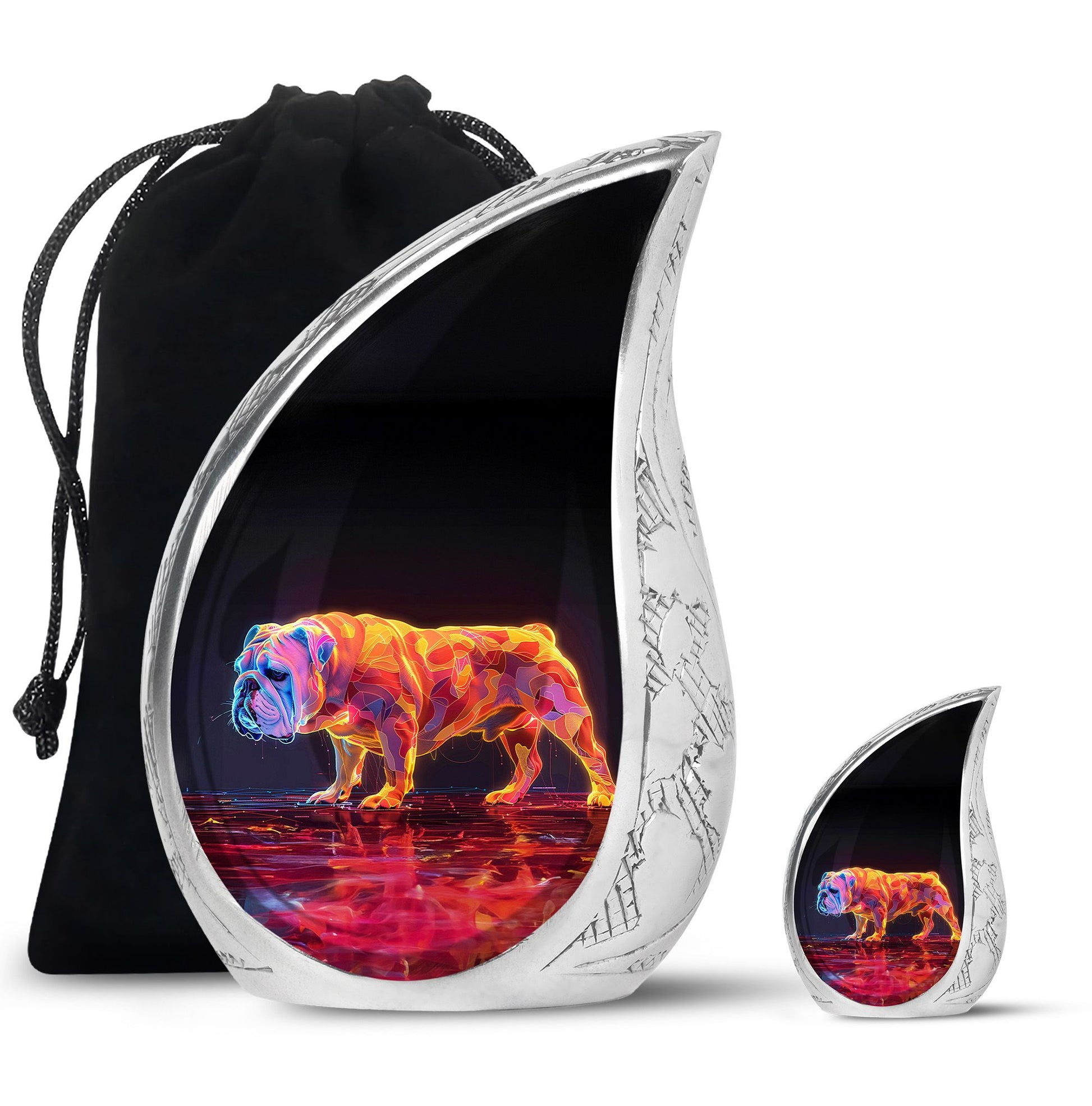 Inferno Bully Dog Cremation Urns For Human Ashes - Urn Set For Ashes