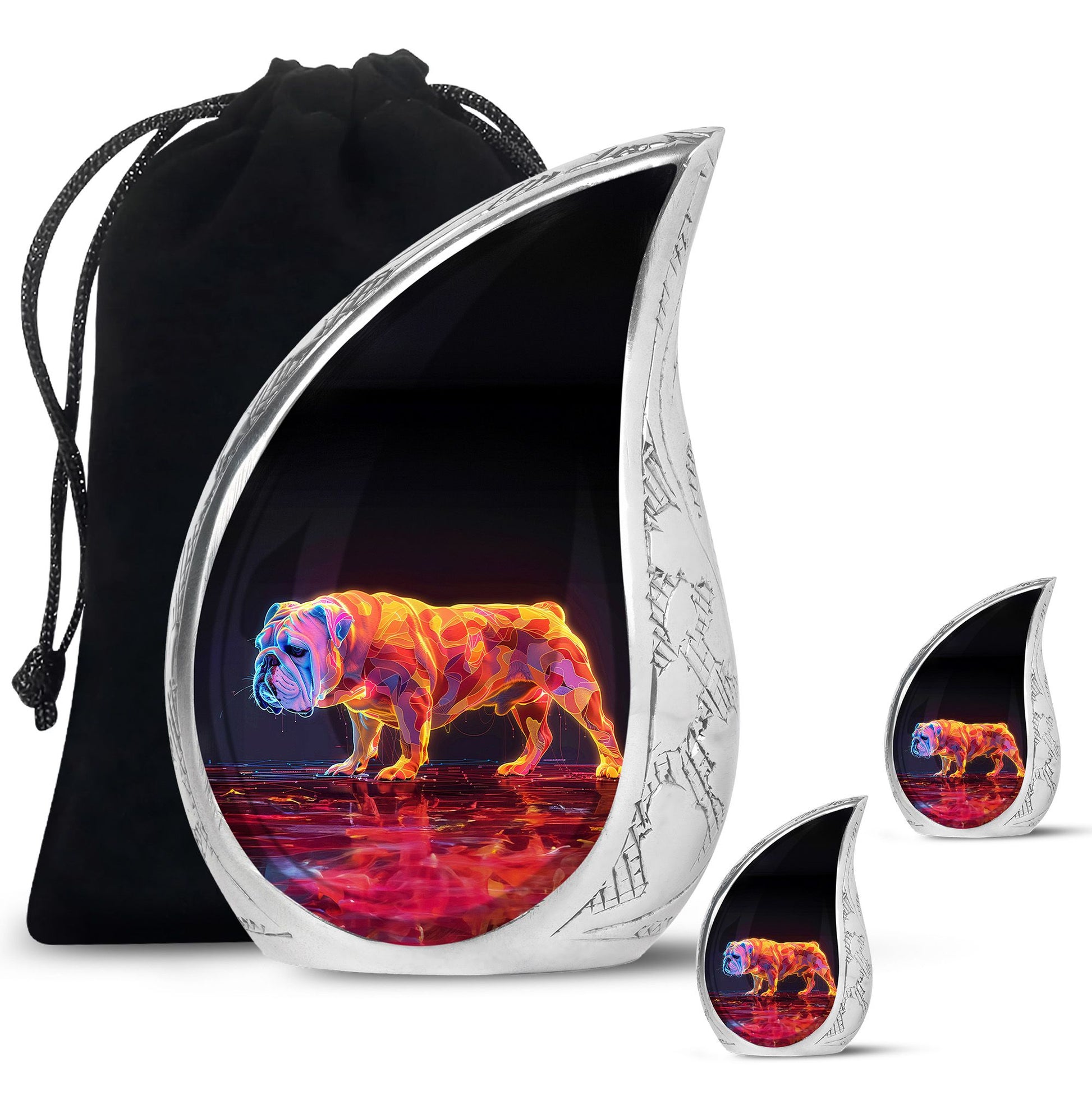 Inferno Bully Dog Cremation Urns For Human Ashes - Urn Set For Ashes