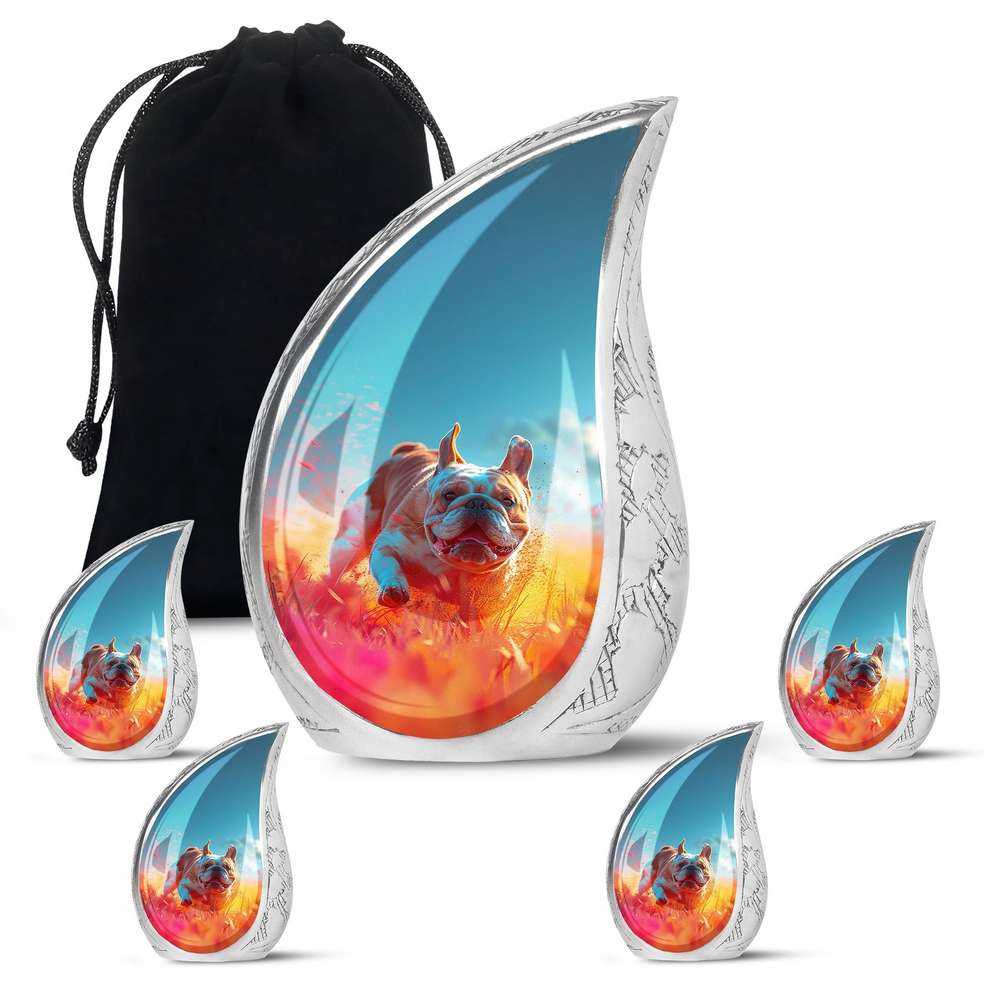 Bulldog Burial Urn - Large Pet Urns For Ashes