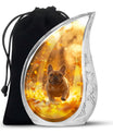 Golden Bulldog Memorial Tribute Urn - Pet Cremation Urns For Funeral