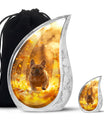 Golden Bulldog Memorial Tribute Urn - Pet Cremation Urns For Funeral