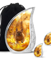 Golden Bulldog Memorial Tribute Urn - Pet Cremation Urns For Funeral