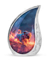 Fiery Bulldog Memorial Ashes Urn - Large Cremation Urn For Pets