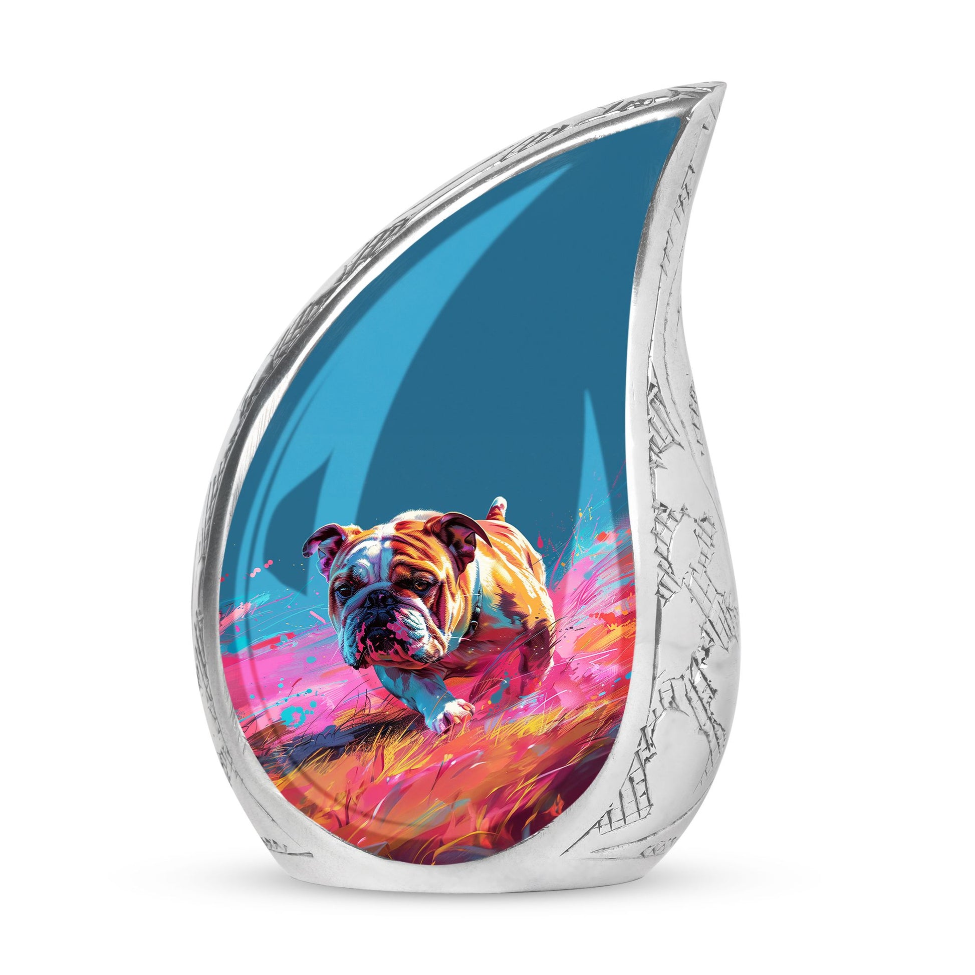 Vibrant Memorial Ashes Urn - Bulldog Funeral Cremation Urn For Pets
