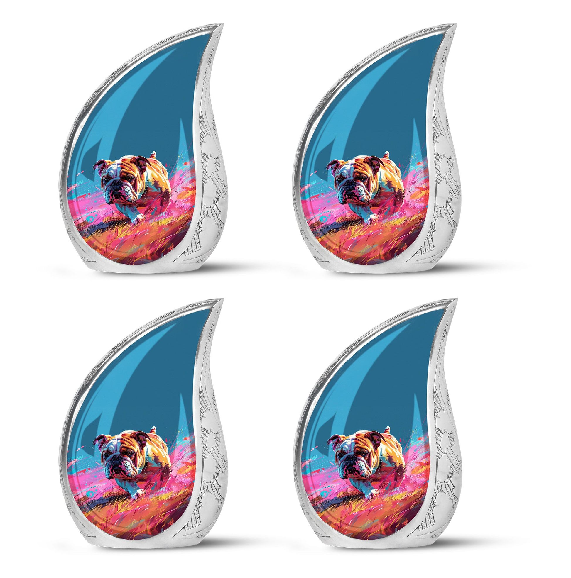 Vibrant Memorial Ashes Urn - Bulldog Funeral Cremation Urn For Pets