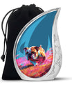Vibrant Memorial Ashes Urn - Bulldog Funeral Cremation Urn For Pets