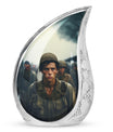 Soldier Urn Memorial For Adult Men & Women - Veteran Cremation Urn