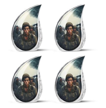 Personalized Military Cremation Urn for Adult - 10-inch, 200 cu in - Yatskia