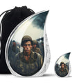 Soldier Urn Memorial For Adult Men & Women - Veteran Cremation Urn