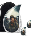 Soldier Urn Memorial For Adult Men & Women - Veteran Cremation Urn