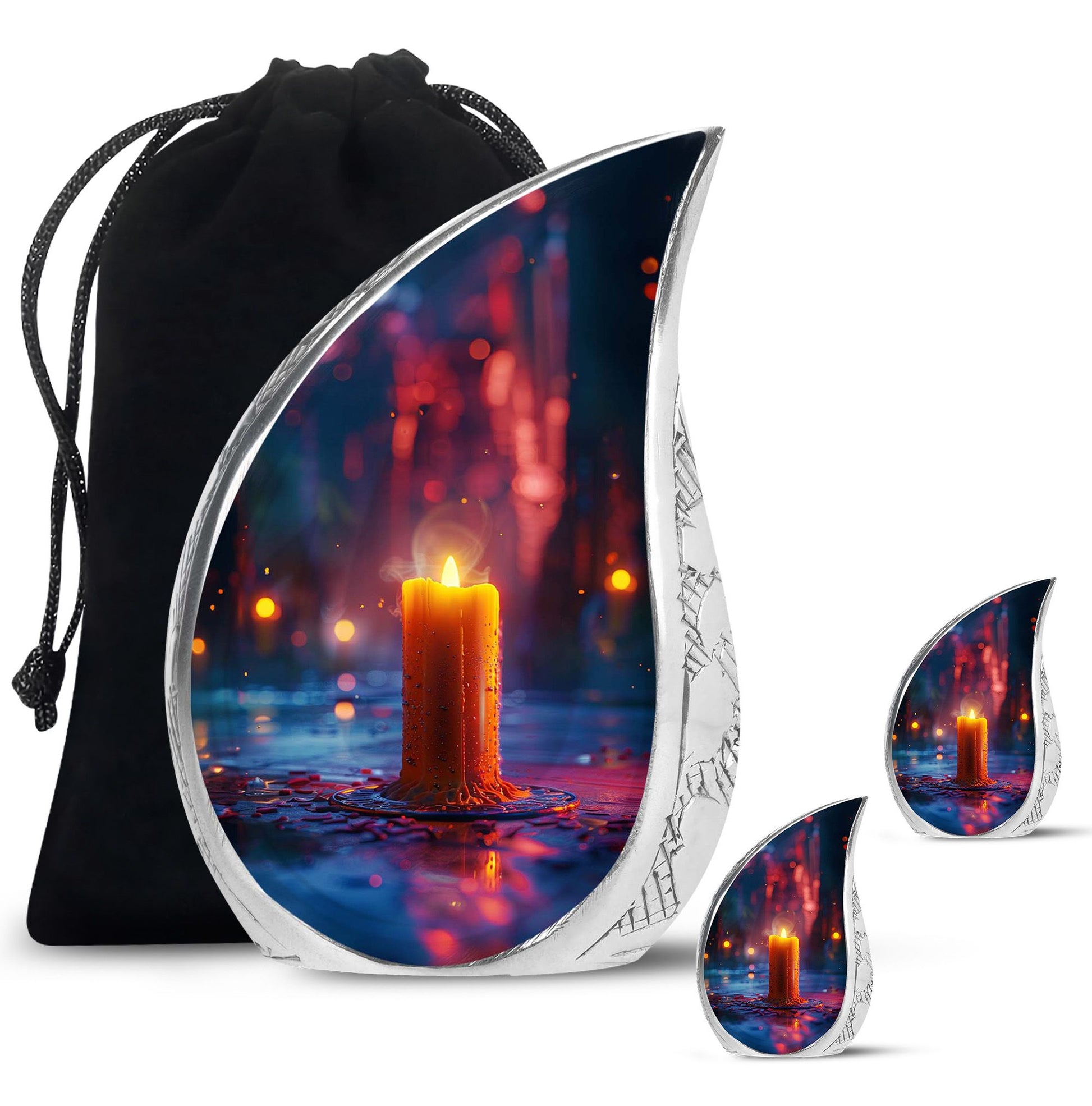 Candlelight Memorial Tribute Urn For Men - Majestic Ashes Memorial Urns