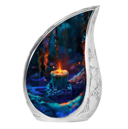 Personalized Fire Cremation Urn for Women - 10-inch, 200 cu in - Yatskia