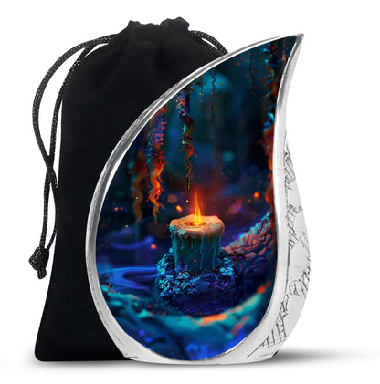 Personalized Fire Cremation Urn for Women - 10-inch, 200 cu in - Yatskia