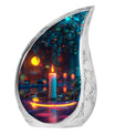 Glowing Candle Memorial Tribute Urn - Neon Urn For Male & Female