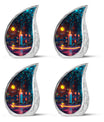 Glowing Candle Memorial Tribute Urn - Neon Urn For Male & Female