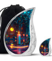 Glowing Candle Memorial Tribute Urn - Neon Urn For Male & Female