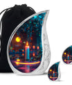 Glowing Candle Memorial Tribute Urn - Neon Urn For Male & Female