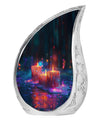 Neon Melting Candle Urn Tribute - Candle Funeral Cremation Urn For Ashes