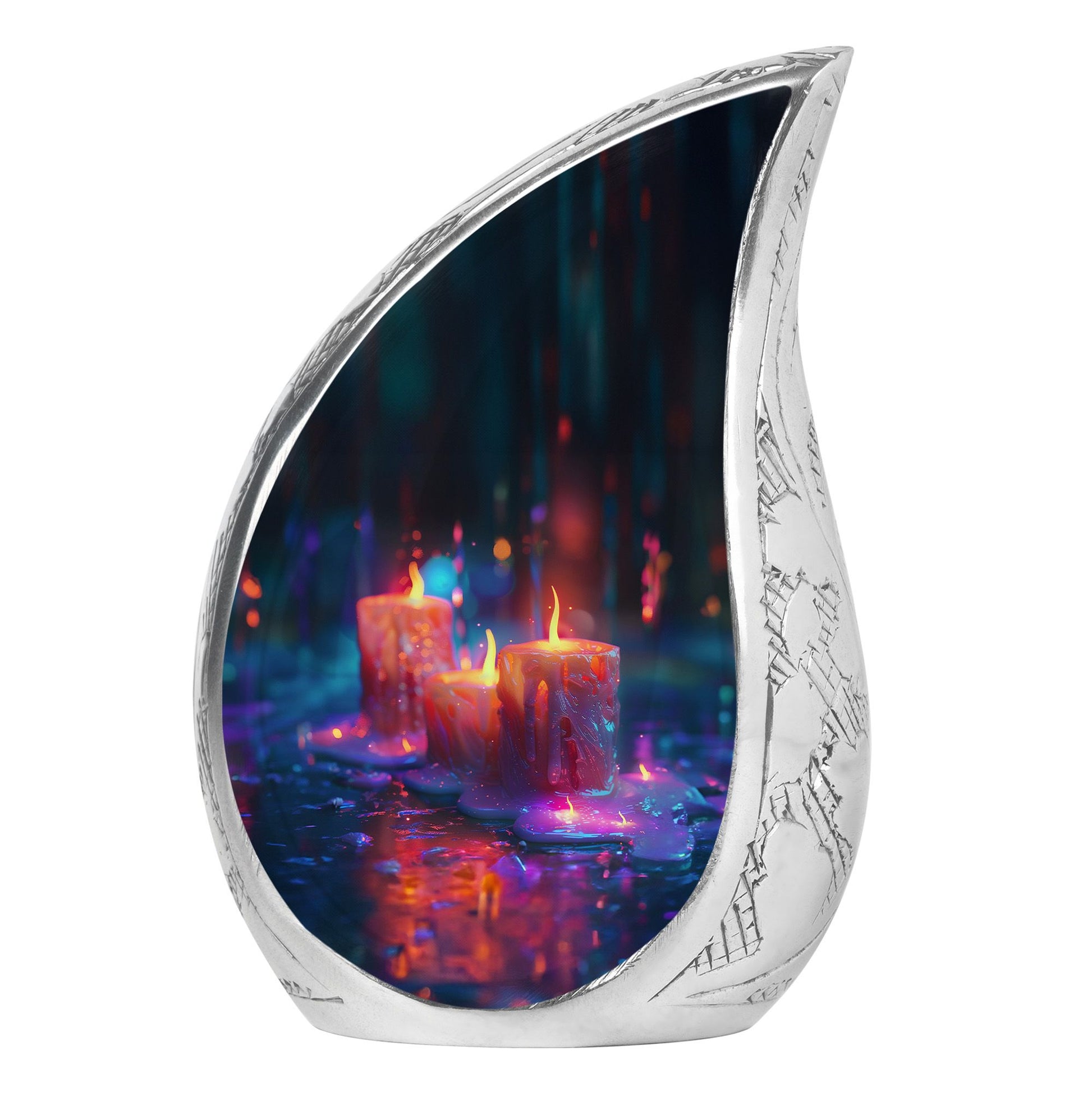 Neon Melting Candle Urn Tribute - Candle Funeral Cremation Urn For Ashes