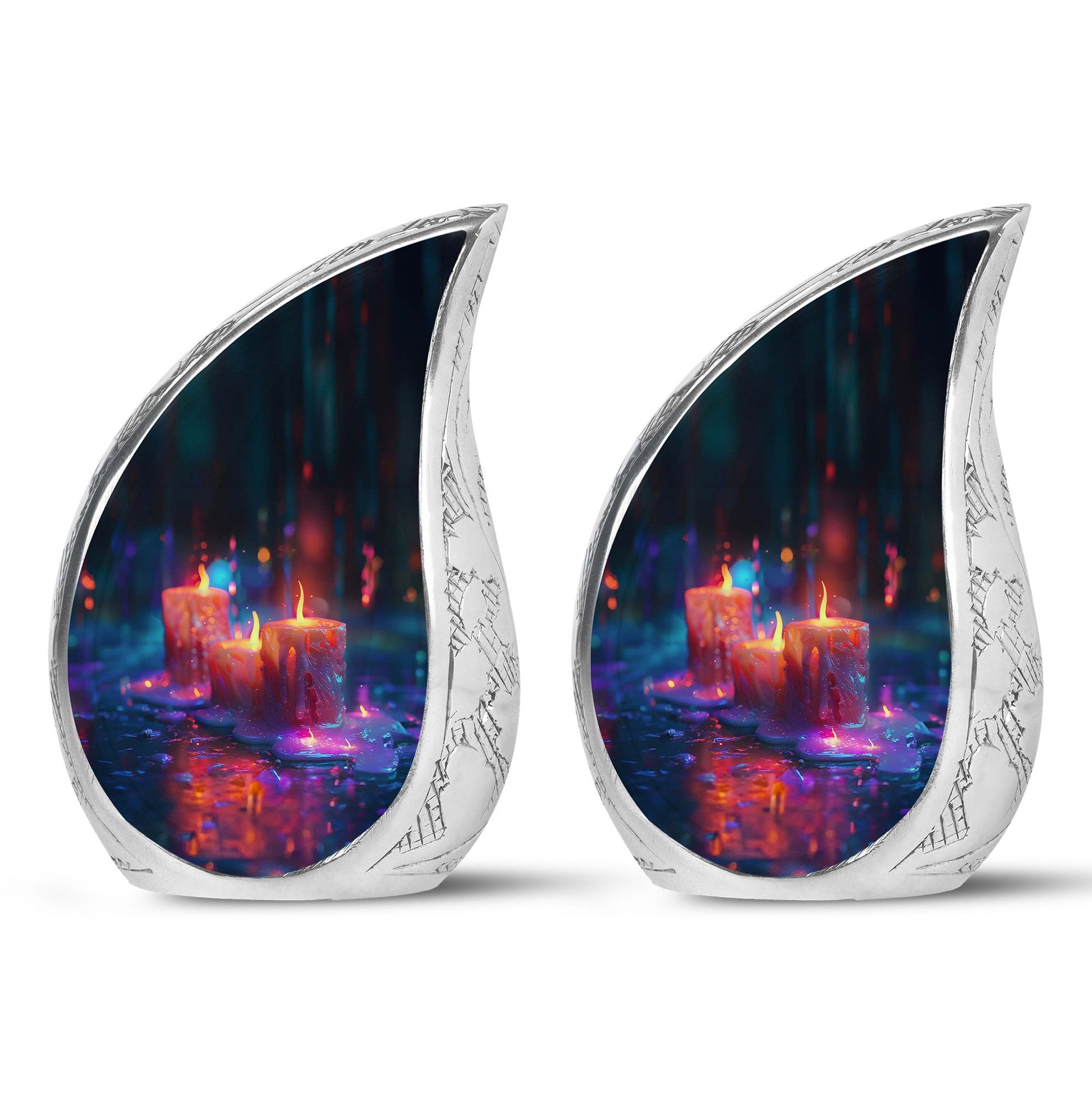 Neon Melting Candle Urn Tribute - Candle Funeral Cremation Urn For Ashes