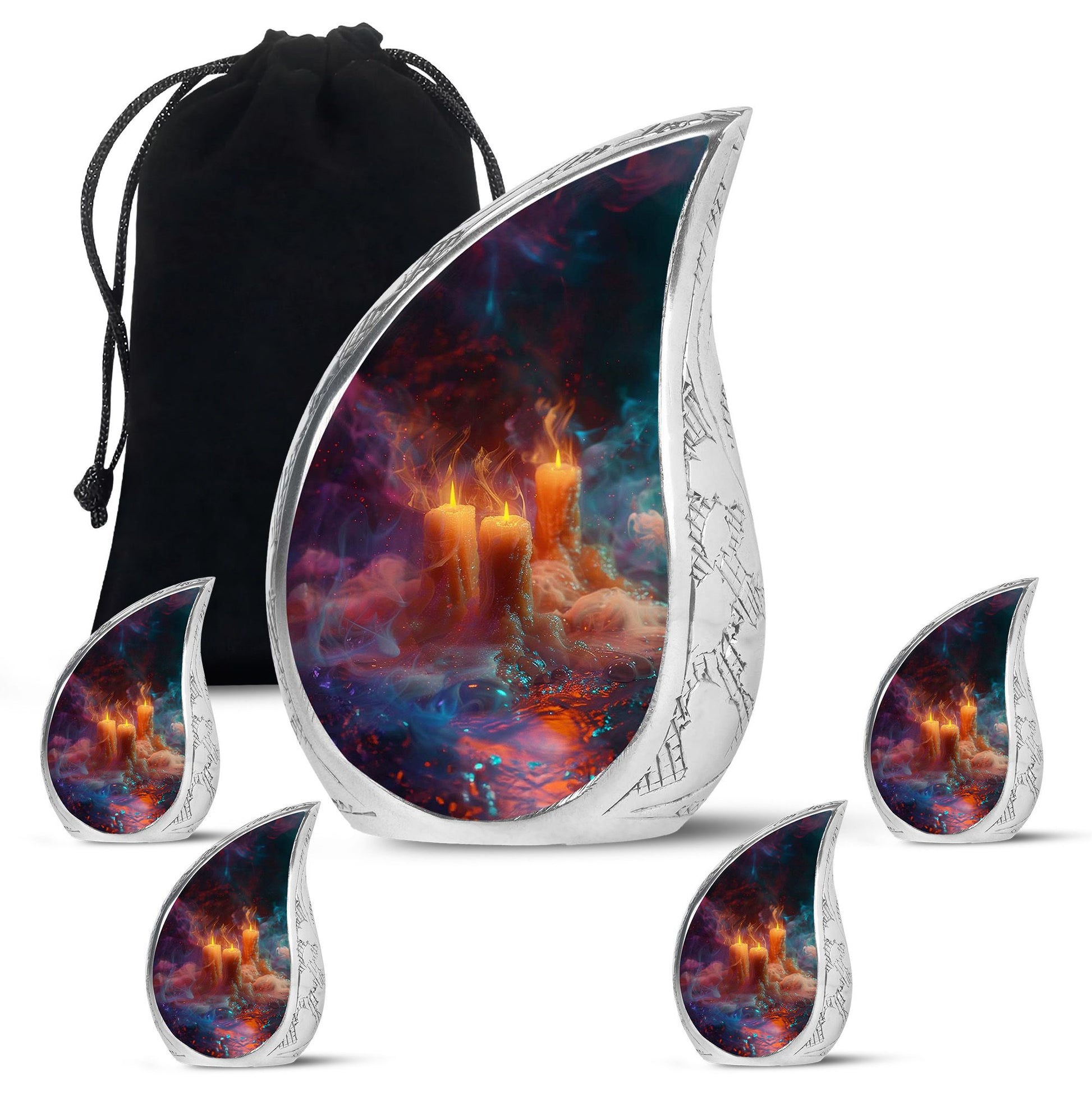 Mystic Vapor Candle Urn - Cosmic Candle Urn Large Memorial For Ashes