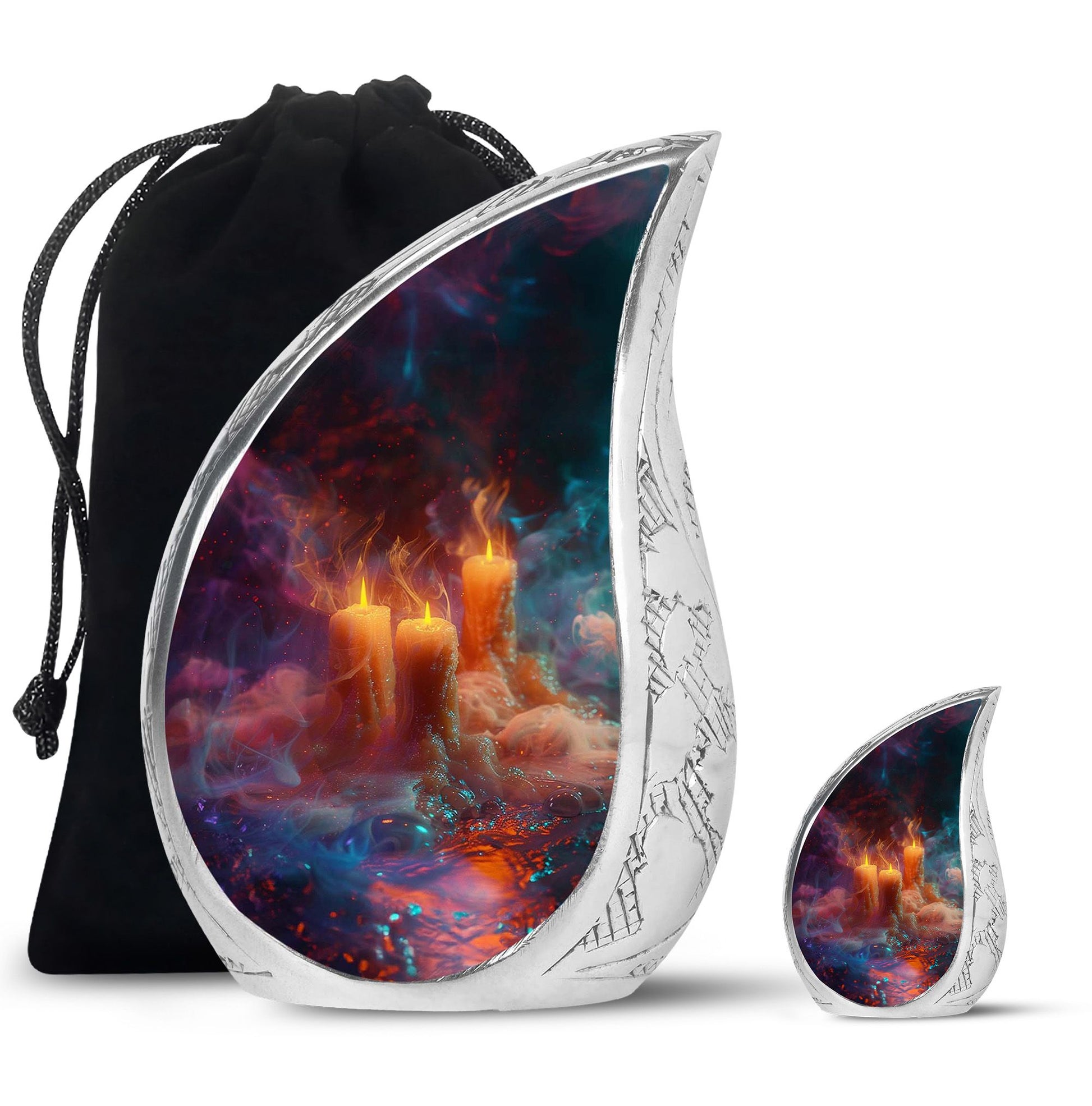 Mystic Vapor Candle Urn - Cosmic Candle Urn Large Memorial For Ashes