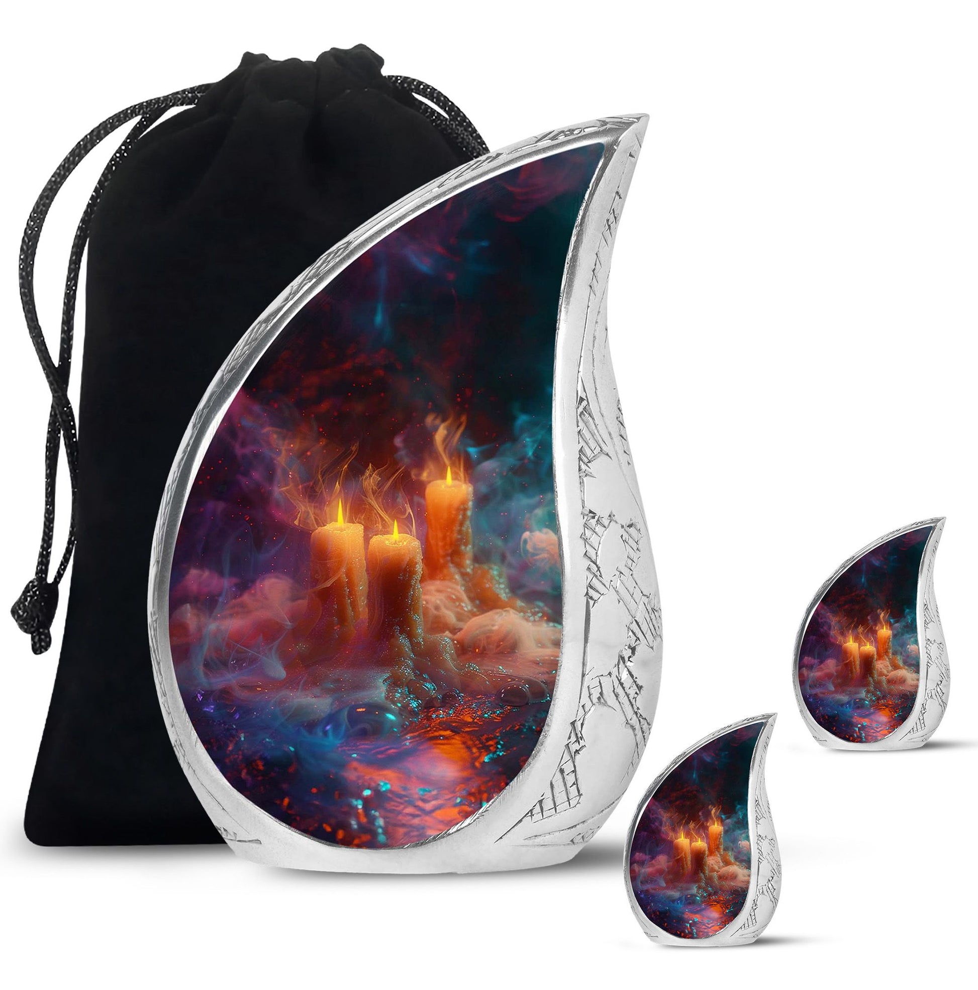 Mystic Vapor Candle Urn - Cosmic Candle Urn Large Memorial For Ashes