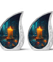 Flaming Candle Urns For Loved Ones - Magical Cremation Ashes Large Urn