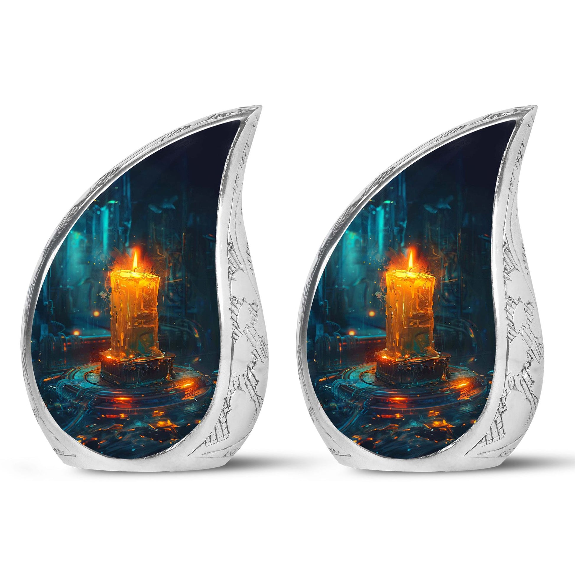 Flaming Candle Urns For Loved Ones - Magical Cremation Ashes Large Urn