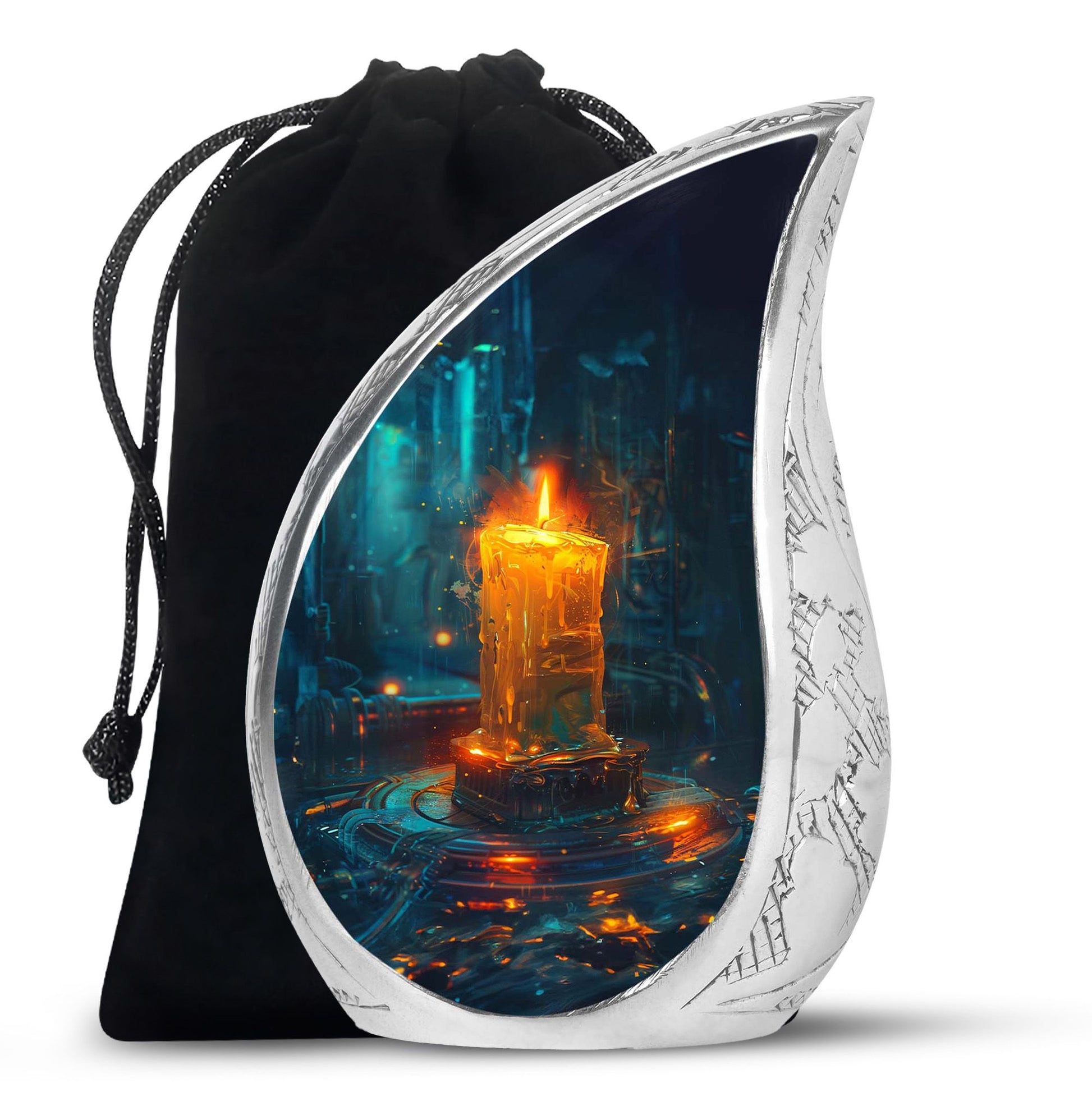 Flaming Candle Urns For Loved Ones - Magical Cremation Ashes Large Urn