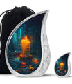 Flaming Candle Urns For Loved Ones - Magical Cremation Ashes Large Urn