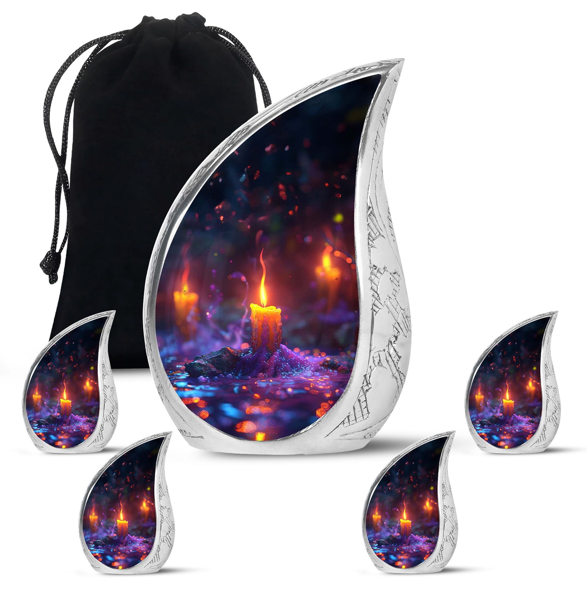 Mystically Glowing Candle Urns - Large Memorial Urns For Ashes