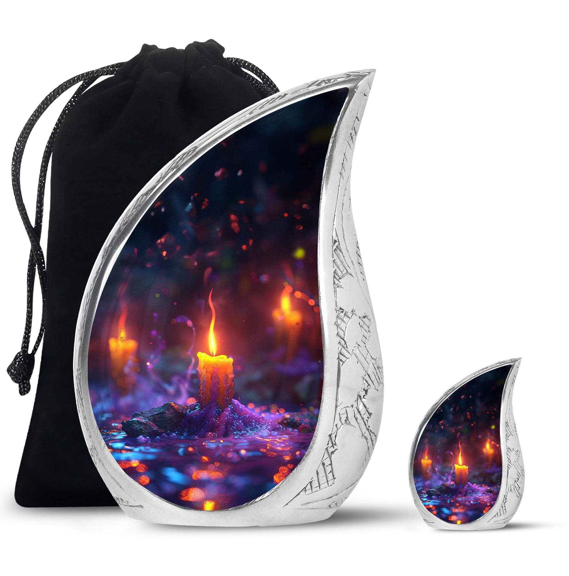 Mystically Glowing Candle Urns - Large Memorial Urns For Ashes