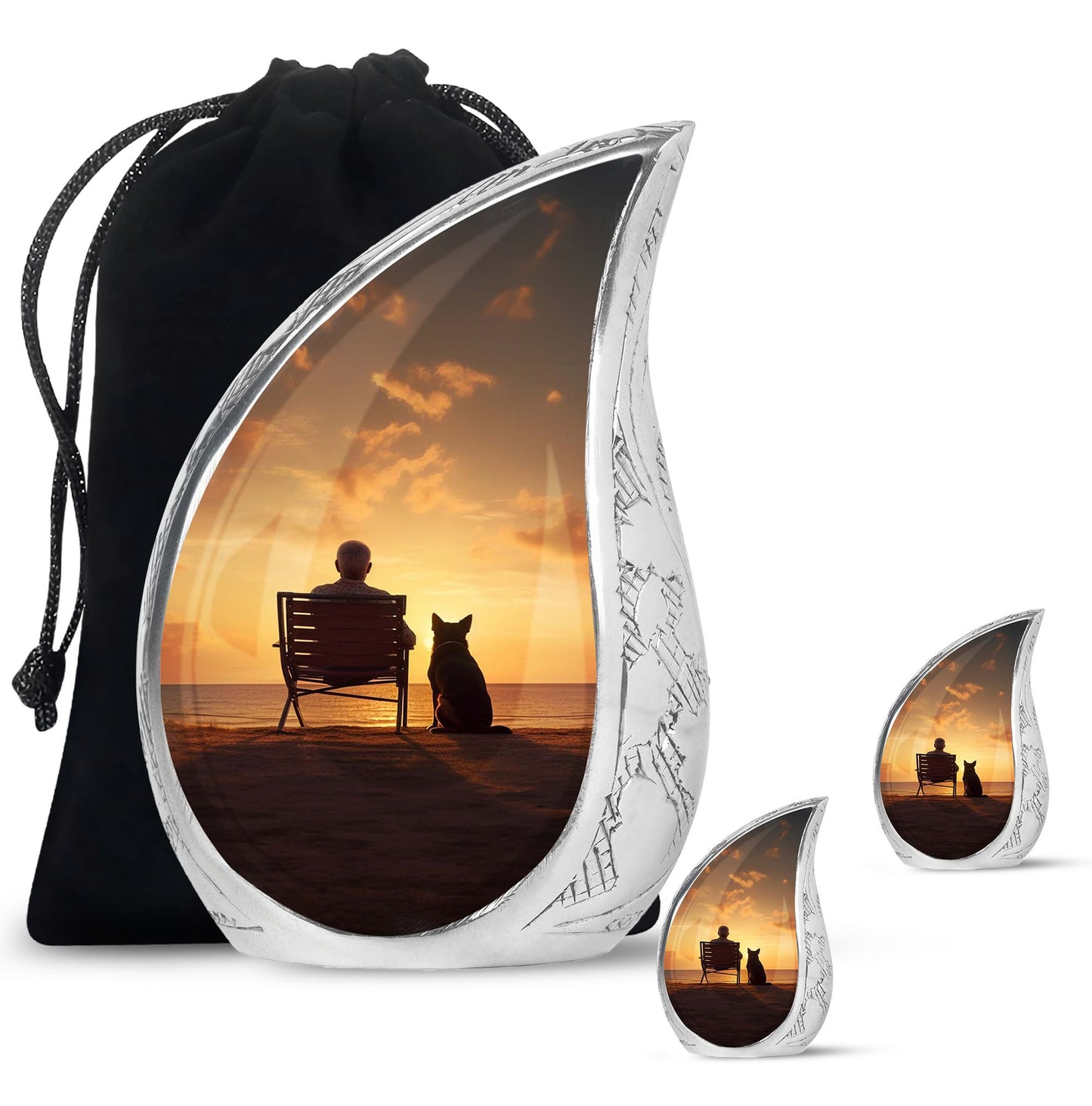Personalized Pet Cremation Urn for Pet Ashes - 10-inch, 200 cu in - Yatskia