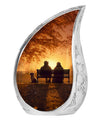 Old Couple On A Bench - Couple Urn For Memorial Ashes Cremation