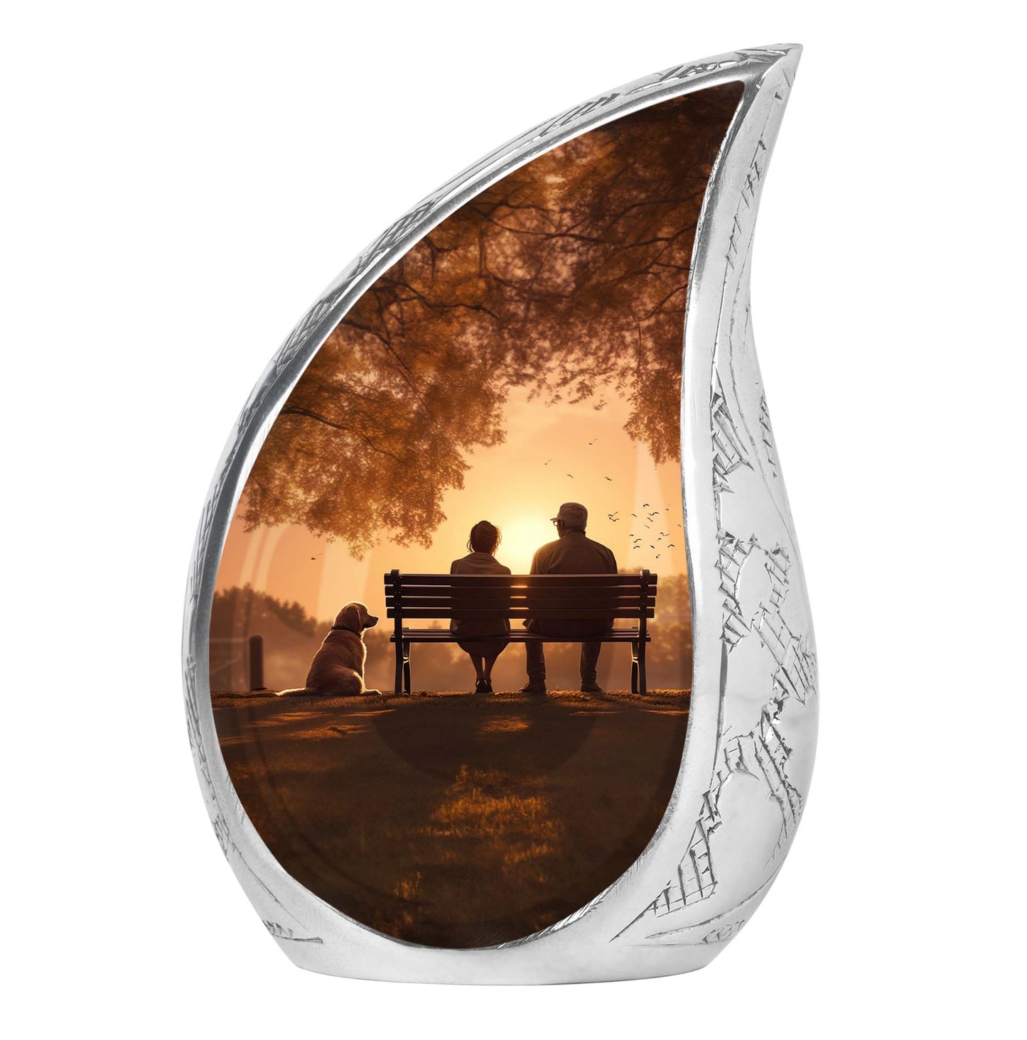 Personalized Couple Cremation Urn for Human Ashes - 10-inch, 200 cu in - Yatskia
