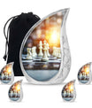 Chess Urn For Ashes For Women Memorial, Funeral Cremation Urn