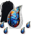Stained Glass Mini Urns For Human Ashes Memorial, Funeral Cremation Urn