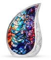 Stained Glass Urn For Ashes Memorial, Funeral Cremation Urn For Ashes