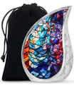 Stained Glass Urn For Ashes Memorial, Funeral Cremation Urn For Ashes