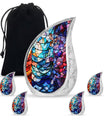 Stained Glass Urn For Ashes Memorial, Funeral Cremation Urn For Ashes
