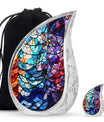 Stained Glass Urn For Ashes Memorial, Funeral Cremation Urn For Ashes