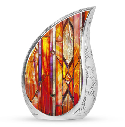 Stained Glass Ashes Keepsake Memorial, Funeral Cremation Urn