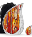 Stained Glass Ashes Keepsake Memorial, Funeral Cremation Urn