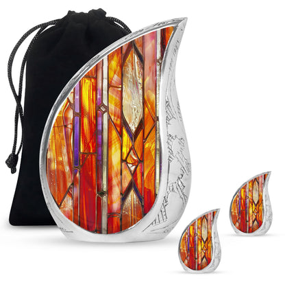 Stained Glass Ashes Keepsake Memorial, Funeral Cremation Urn