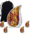 Stained Glass Cremation Urns Memorial, Funeral Shape Urn